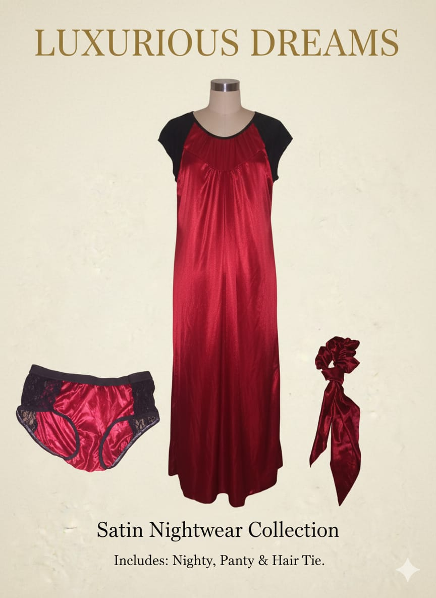 Crimson Luxury Night Set